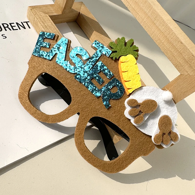 Easter Bunny Glasses Frames Cute Party Dress Accessories Custom Kids Glasses Frames Colored Eggs Hatching Bunny Eye glasses