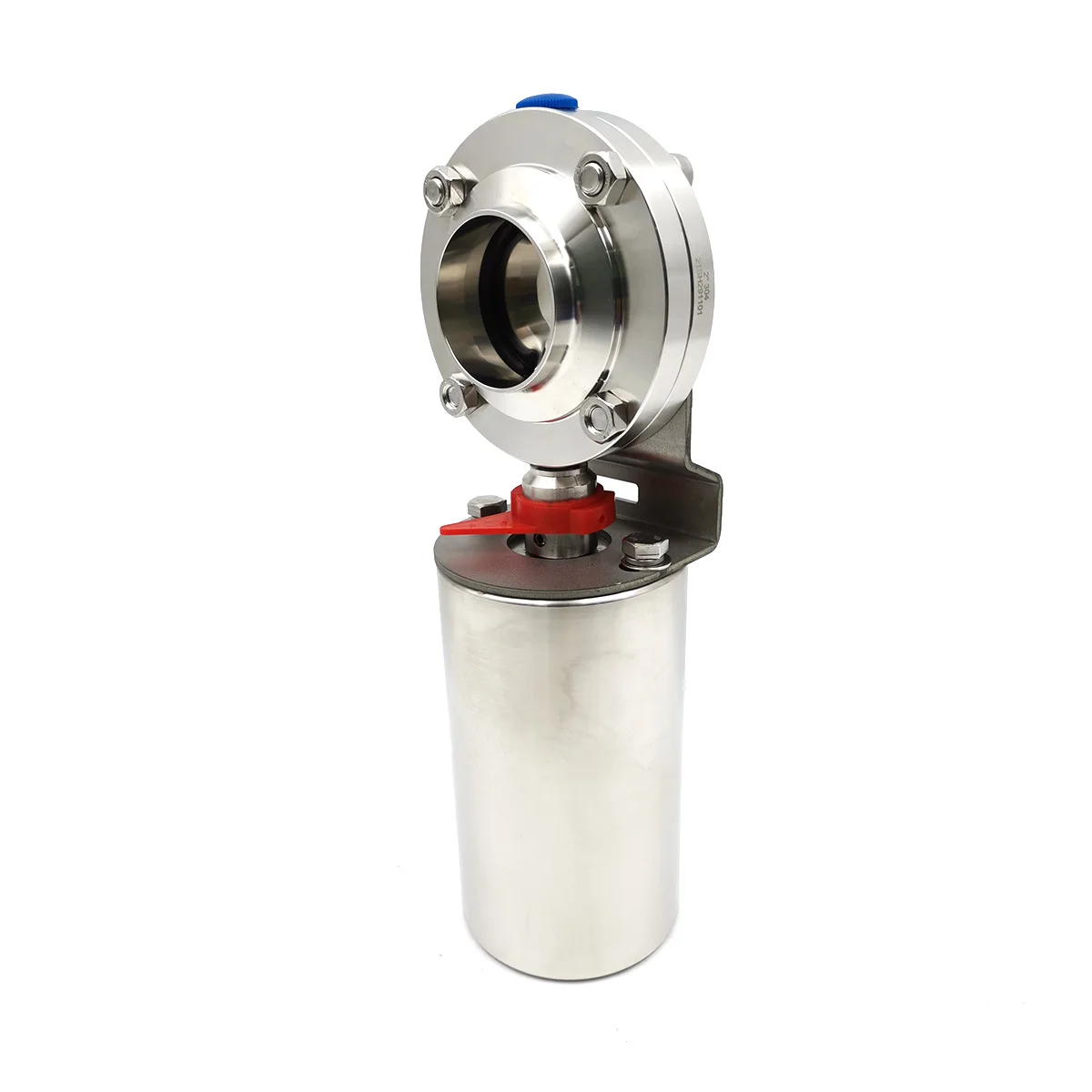 Sanitary DN80 Pneumatic Control Butterfly Valve Single Acting Air Spring Regulating Actuator butterfly valve