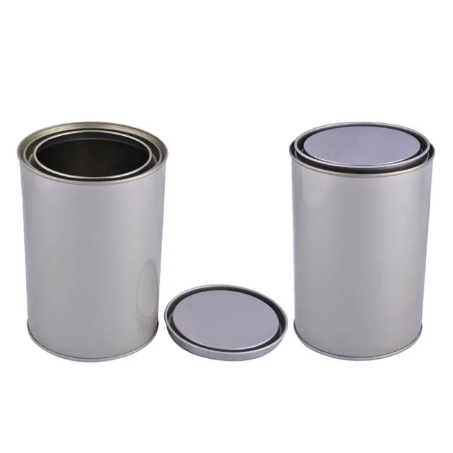 Paint Can 1KG for Ink Packing Metal Tin can round with Lid 1Litre Wholesale Tin Can Manufacturer
