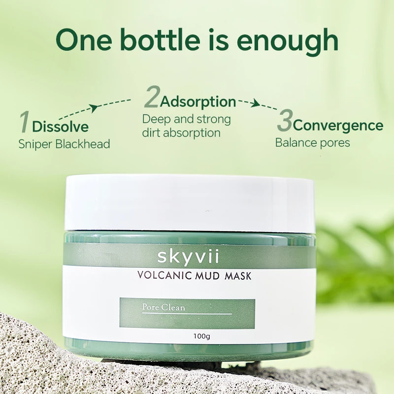 skyvii Wholesale Private Label Mud Film Cleaning Facial Mask Deep Cleaning Pore Blackhead Remover Face Mask Clay