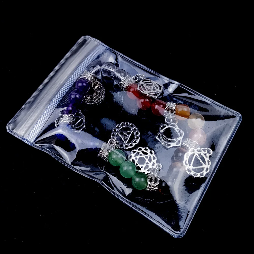 Natural originality healing crystals elastic beaded seven chakras yoga energy stone
