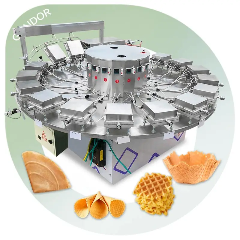 Automatic Egg Roll Used Paper Wafer Stick Make Machine Commercial Fish Ice Cream Cone Maker Production Line