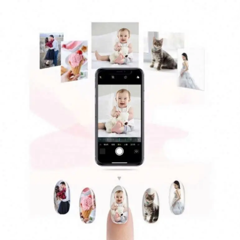 Nail Supplies Professional Nail 3d Printer O2 Digital Nail Art Photo Drawing Machine