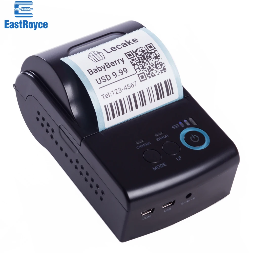 ER-5801 Best Price Printing Machine Barcode Label Thermal Printer Black and White Thermal Receipt Printer 80mm Stock 50mm 58mm