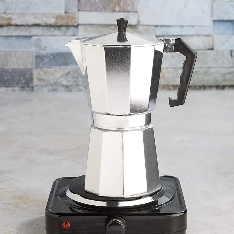 italiana cafetera mokapot set stovetop high quality induction italian stove top aluminum mocha espresso coffee maker moka pot
