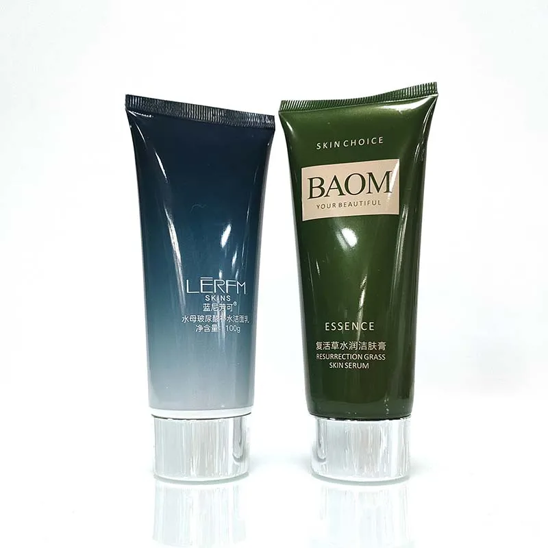 Manufacturers 100g Packing Facial Tubes Round Shape Gold Color Skin Care Cosmetic Plastic Tube with Cap