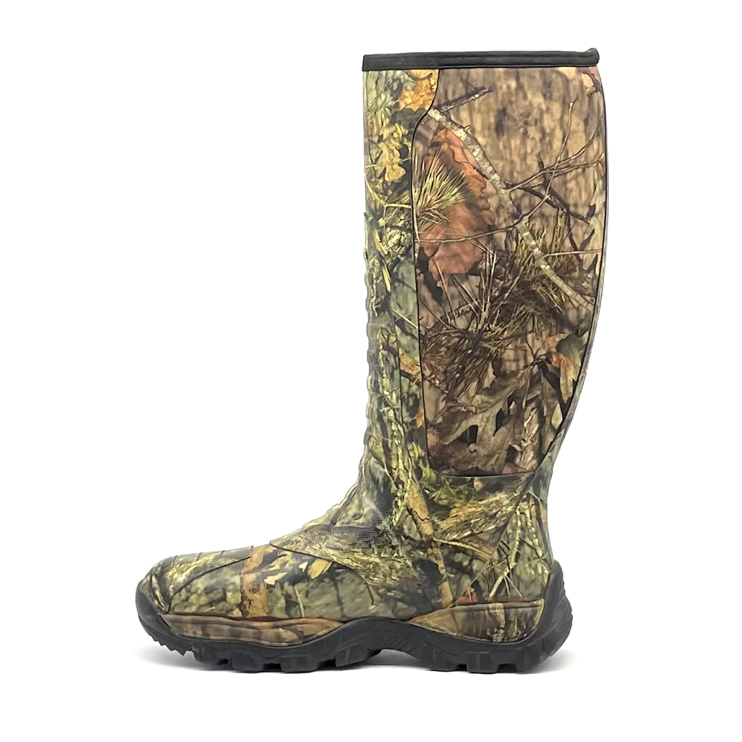 Hot selling high quality camo rubber  neoprene hunting boots for men 5mm camouflage real tree for hunting