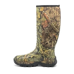 Hot selling high quality camo rubber  neoprene hunting boots for men 5mm camouflage real tree for hunting