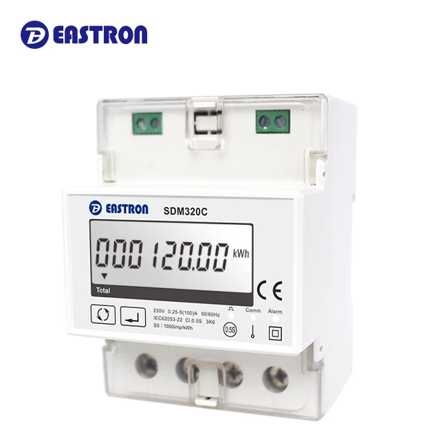 Eastron SDM320C CE RoHS Approved Single Phase RS485 Modbus Energy Meter with Built-in Relay