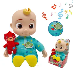Musical Bedtime JJ Doll Soft Plush Body Press Tummy and JJ sings clips,Includes Feature Plush and Small Pillow Plush Teddy Bear