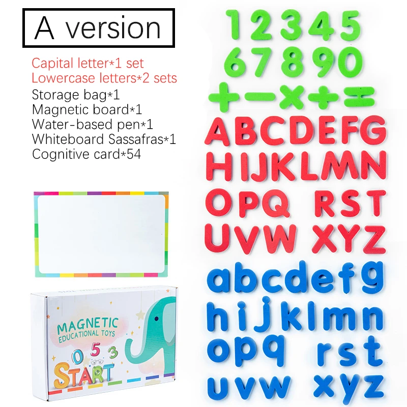 
EVA Magnetic Letters And Numbers Drawing Writing Board Montessori Educational Spelling Scrable Toy for Kids Kindergarten Tools 