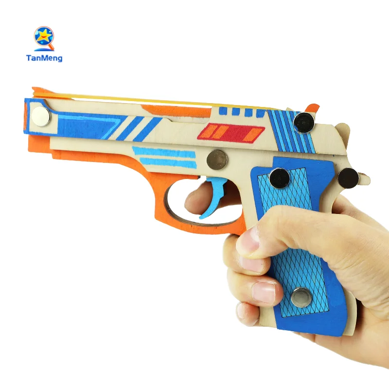 Wooden Pistol Toy DIY Educational Wooden Kit Manual Assembly Other Educational Toys For Kids