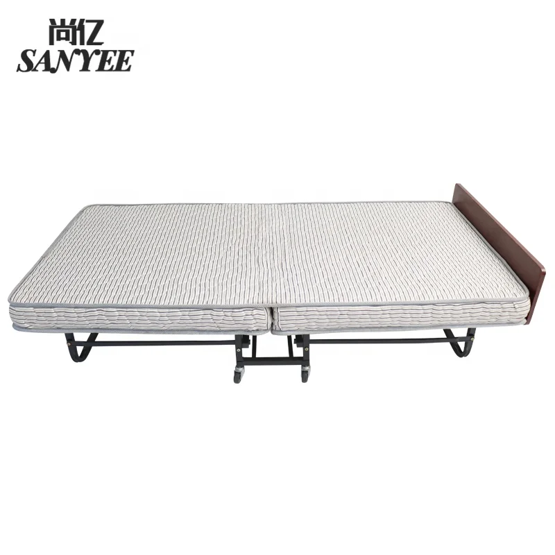 
General use guest room bed Hotel extra bed Single folding bed with 12CM thicken foam mattress 95cm wide 