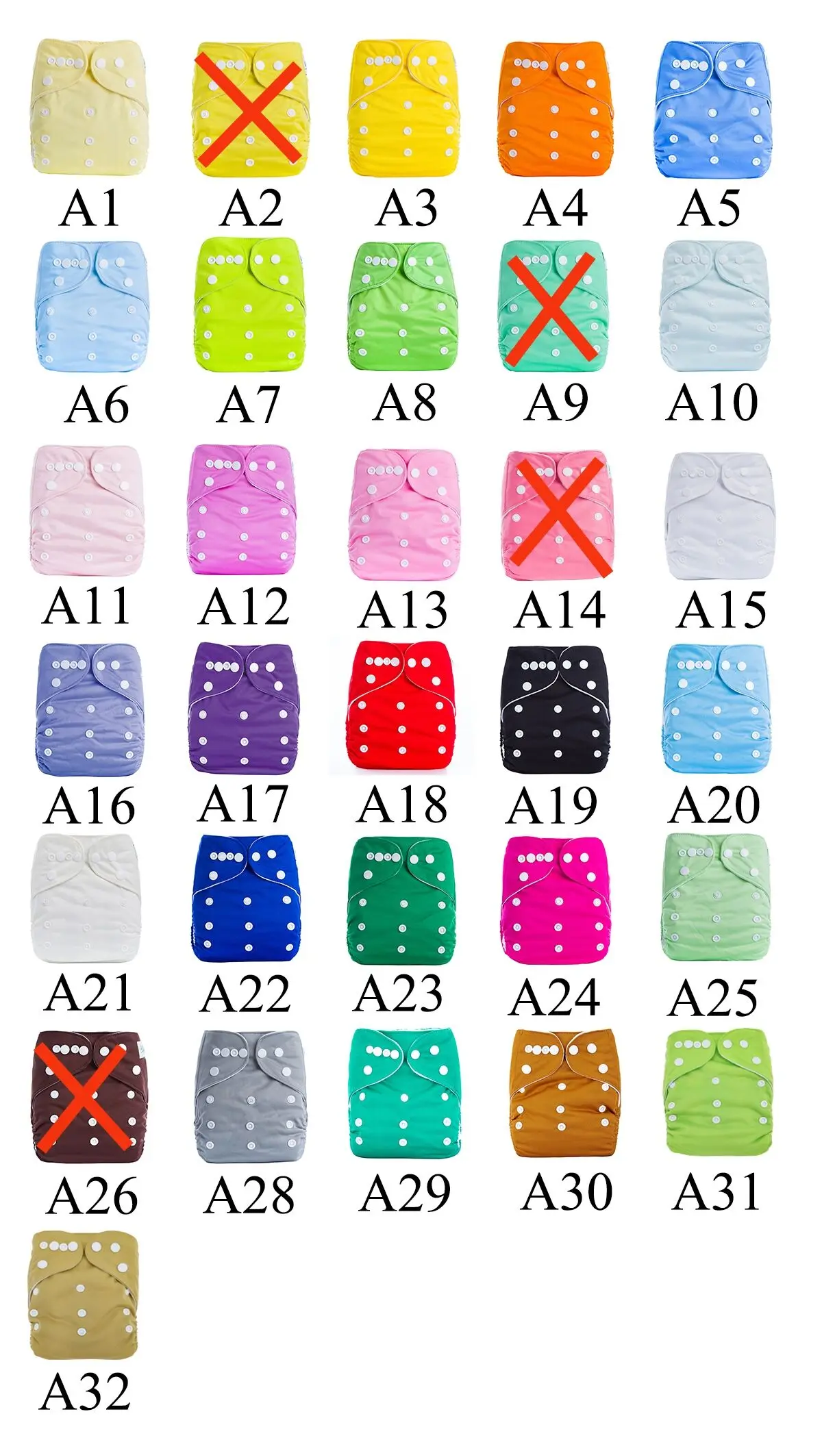 Solid Cloth Diaper One Size Fits All Washing Nappies Button Adjusted Diaper Factory Reusable Pocket Diaper