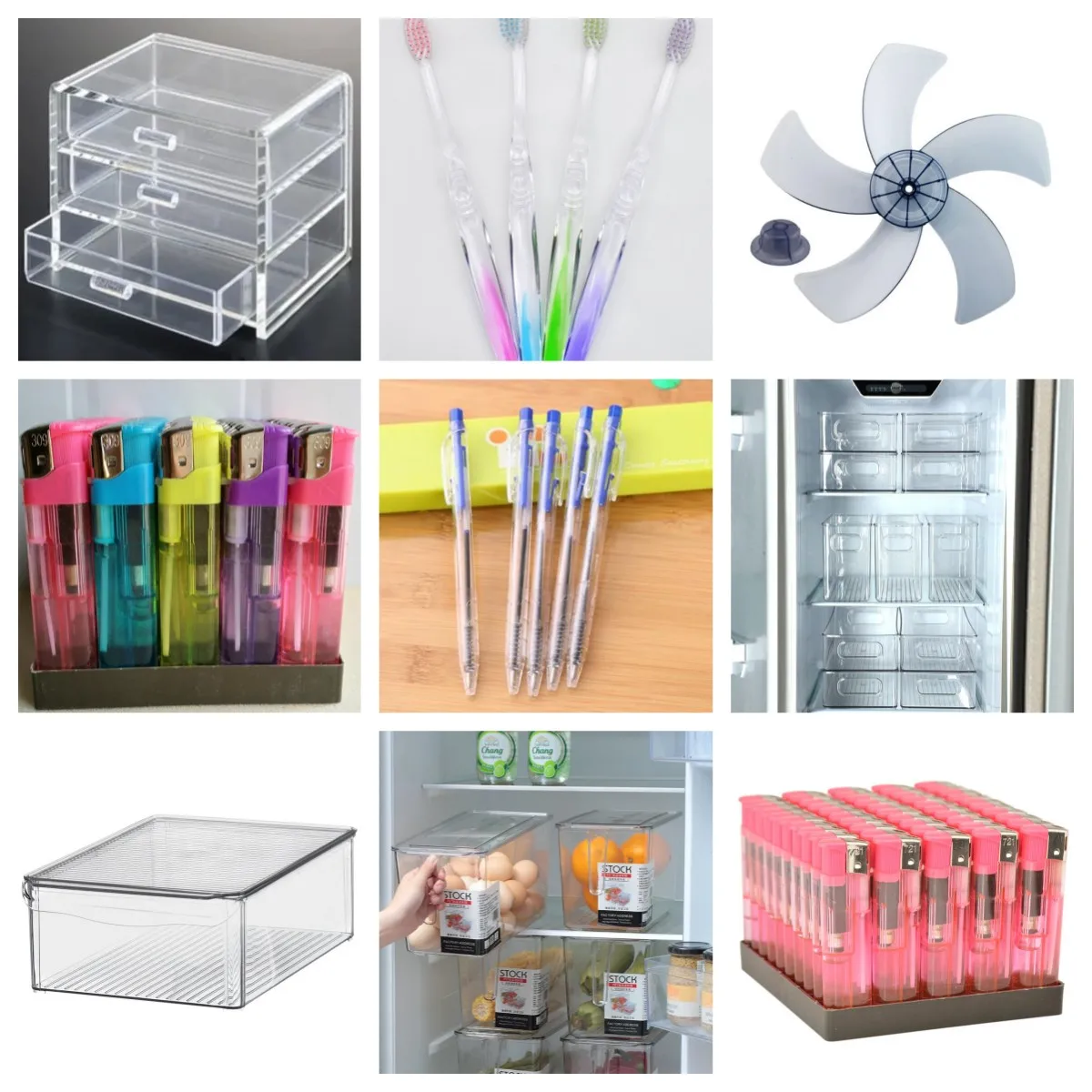 CHI MEI AS(SAN) Plastic Granules  PN-107L125 transparent family products, cosmetic containers AS(SAN) pellets