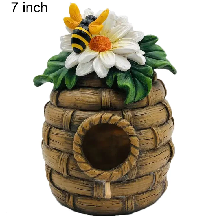 Resin Colorful Hanging Tree Bird House Cage Handpainted Birdhouse Custom Birdhouses Garden For