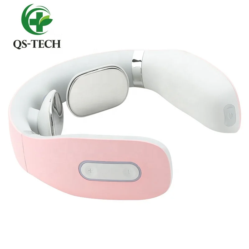 Factory Supplier 4D Wireless Electric Pulse  Neck Massager Health Care With Heat Infrared Physiotherapy