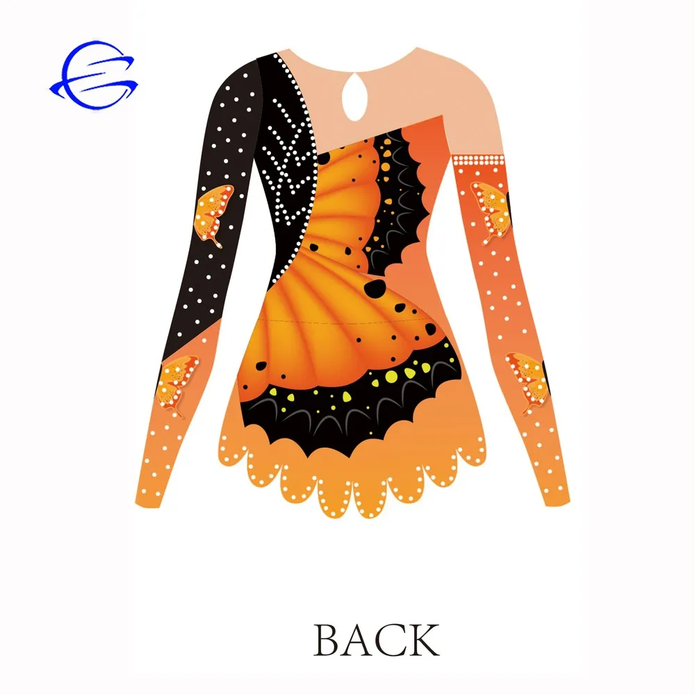 Custom Sports Apparel Competition Leotards for Rhythmic Gymnastics Figure Skating Dress