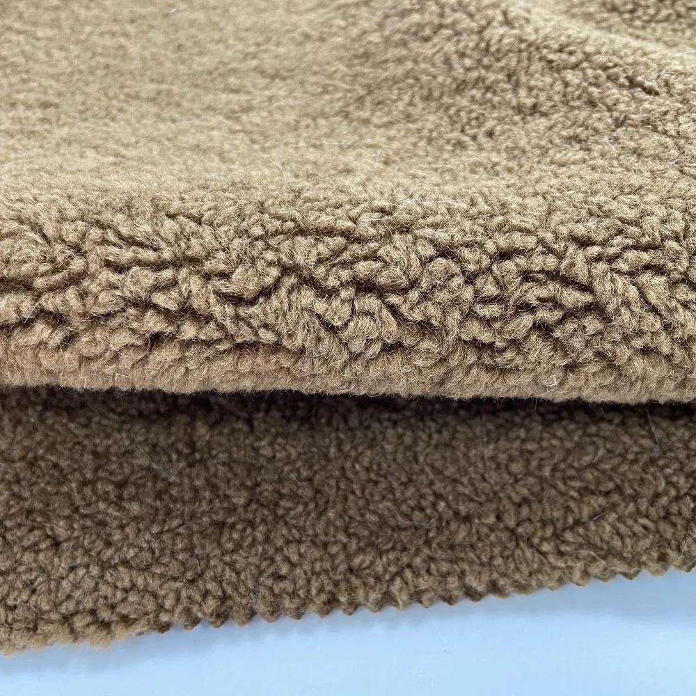 Custom polyester suede fabric high quality suede bonded faux fur fabric