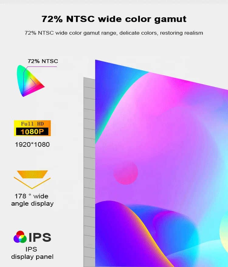 14' dual screen laptop HDR triple portable monitor for laptop FHD IPS hdr laptop screen extender portable