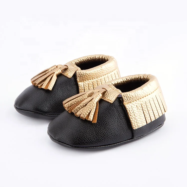 Amazon Hot sale Loafers PU First walker baby moccasins