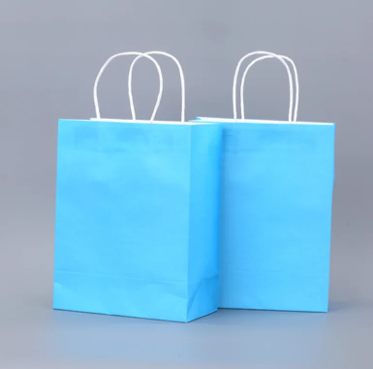 
Hot selling different colors customised paper gift bag with string 