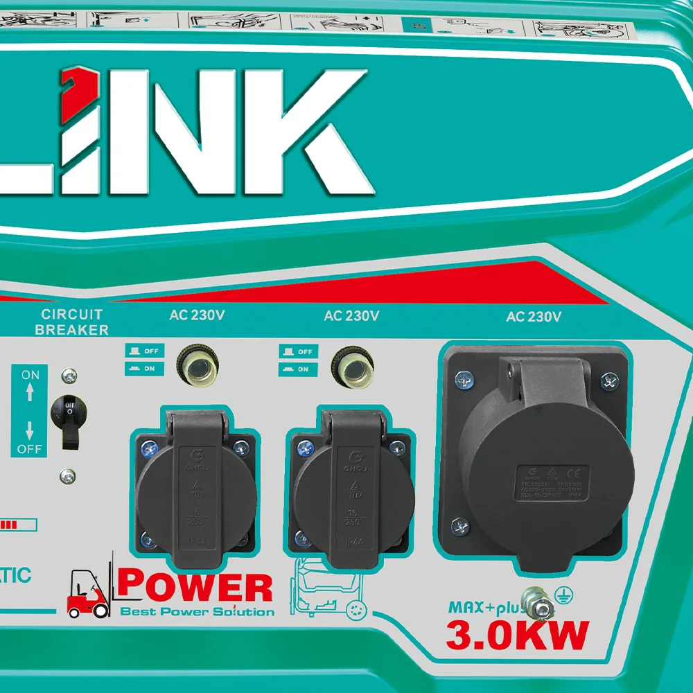 Silent 3kw Portable Auto E Start Single-Phase 50HZBPower Generator Mini Gasoline
