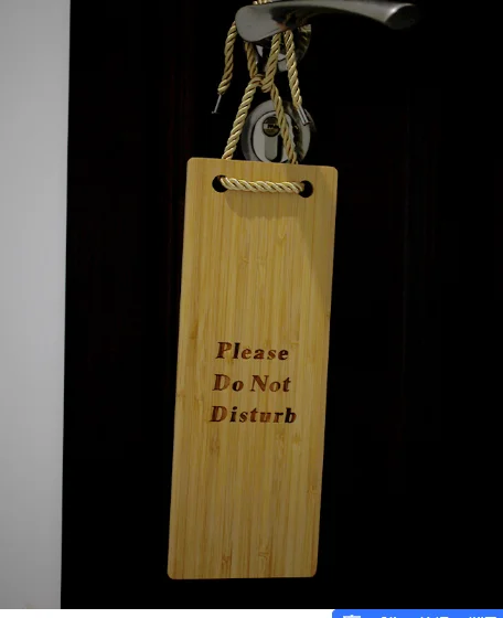 Customized natural blank simple design wooden door hanger