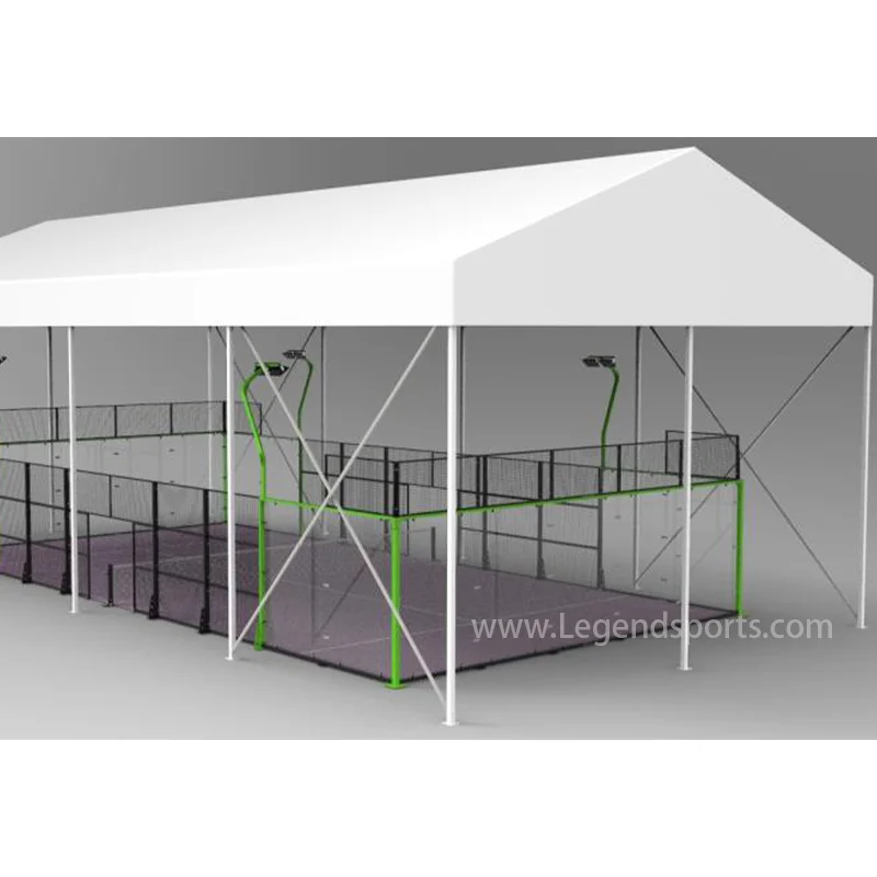 China Padel Court Supplier High Quality Padel Tennis Court Cover Roof Panoramic Cancha Padel Court With Roof