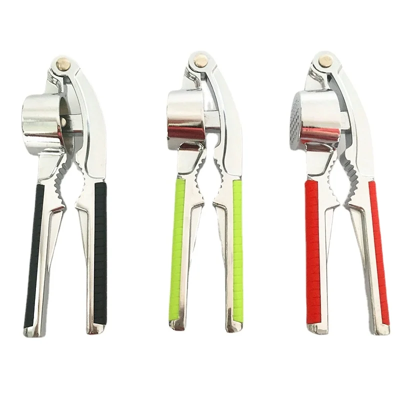 ODM OEM Custom Kitchen Tools Portable Garlic Mincer Zinc Alloy Aluminium Alloy Garlic Press Manual Garlic Crusher