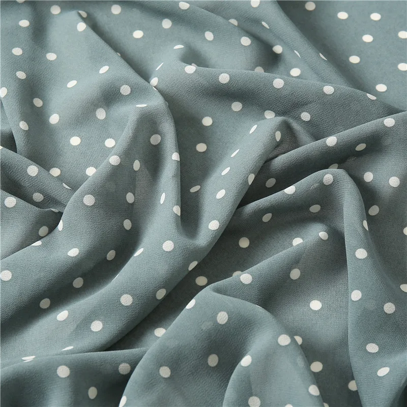 
Hot sale custom wholesale tudung shawl polka dot chiffon hijab scarf 