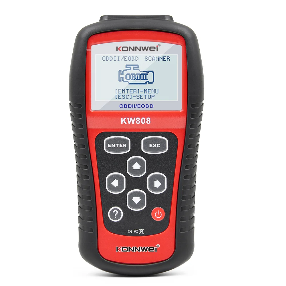 Оригинальный OBD2 Профессиональный автомобильный диагностический считыватель кодов Сканер Инструмент KONNWEI KW808 Поддержка всех бензиновых дизельных транспортных средств