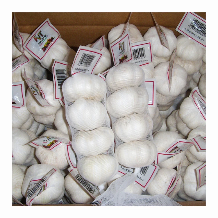 Factory price Chinese pure white garlic with GLOBAL GAP for wholesale 5.5 fresh white garlic 3p/5p small package garlic supplier