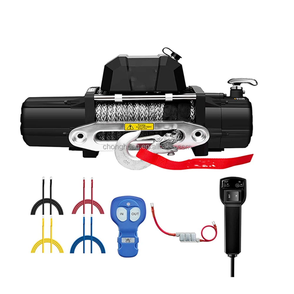 12000lb. Electric Truck Winch Synthetic Rope Which Waterproof Off Road Winch