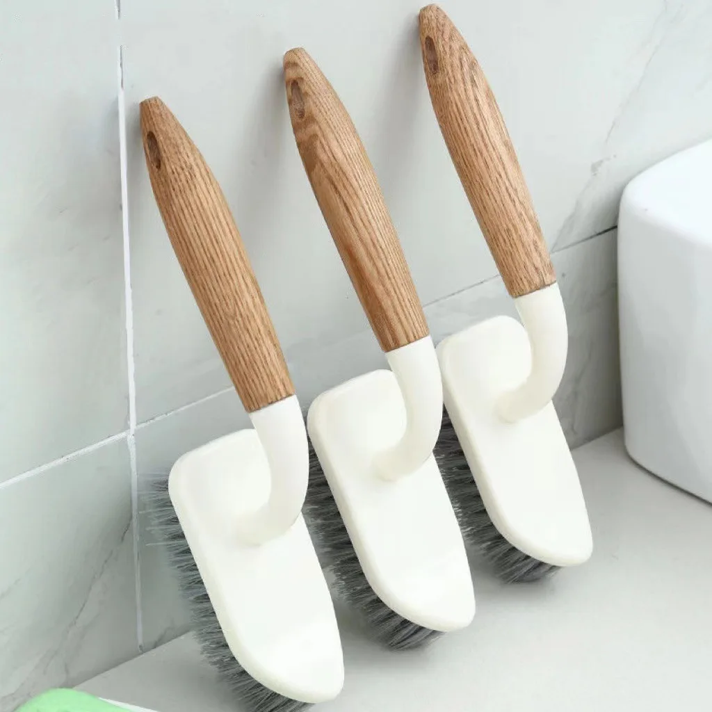 Wholesale Floor Brush Toilet Tile Wall Household Kitchen Pot Brush Hard Hair Wood Handle Gap Cleaning Brushes