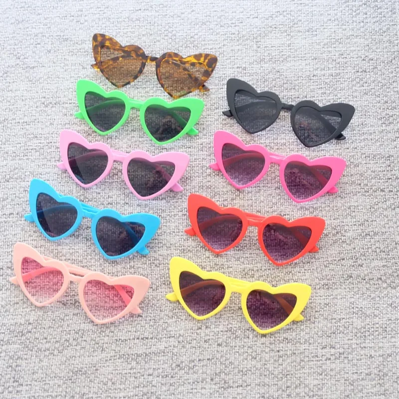 Candy Colors Girls Hearts Sunglasses Cute Kids Sun Glasses UV400 Cat Eye Baby Lovely Shades UV Protection