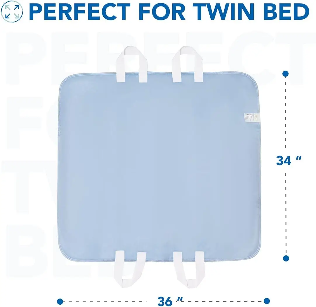 Home Care Absorbent Washable Incontinence Underpad Waterproof Reusable Positioning Bed Pad with Handles