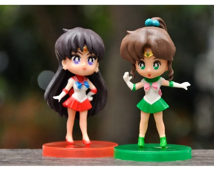 HWA 3d cartoon plastic model girl toy cake decoration anime action figure collector figurine toy cake sailor moon action toy