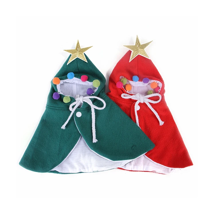 Hot selling pet Christmas clothes cats and dogs cloak