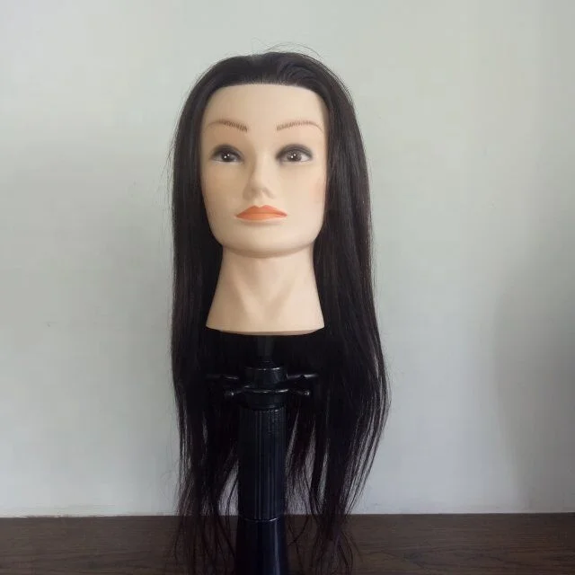 Qingdao cabeza de maniqui de cabello natural beauty school mannequin head with hair cabeza de maniqui de cabello natural
