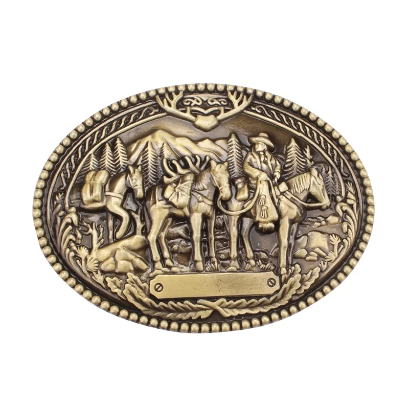 Customized Western Style Rider Belt Buckle European and American style denim belt accessories big head wholesale