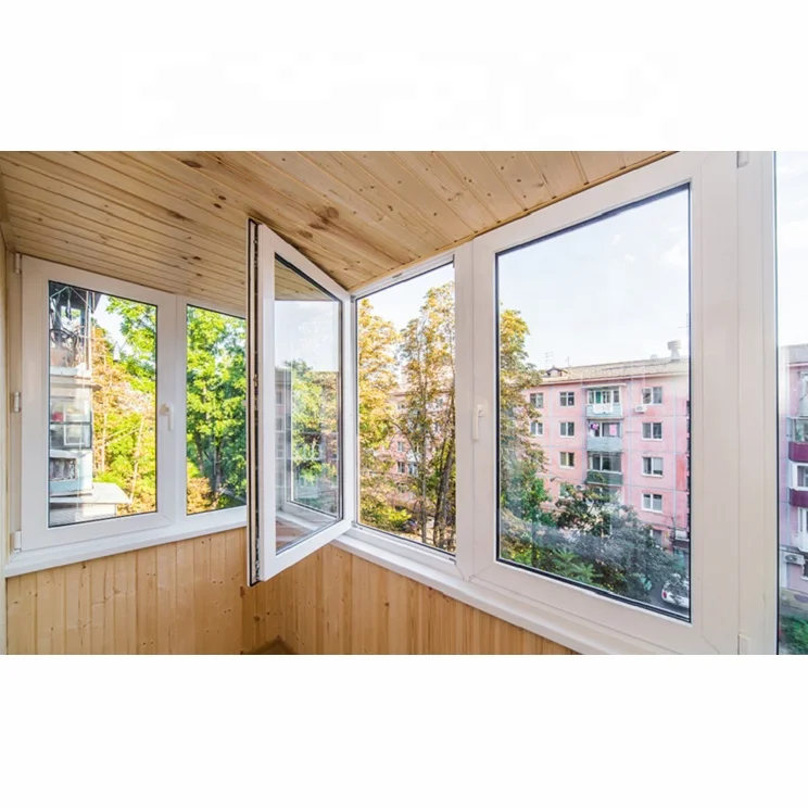 High Quality Flush Casement UPVC Windows vinyl Waterproof UPVC/PVC Profile Double Tempered Clear Glass Casement Windows