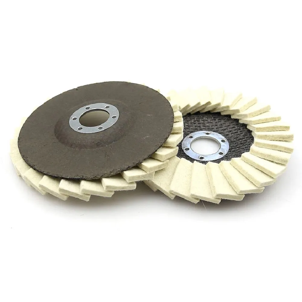 Hot sale abrsive fiberglass/plastic backing felt disc white wool felt flap disc for metal polishing