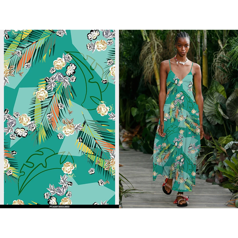 bubu fabric 115-120GSM 100D 75D polyester spandex super soft 4 way stretch pattern print fabric
