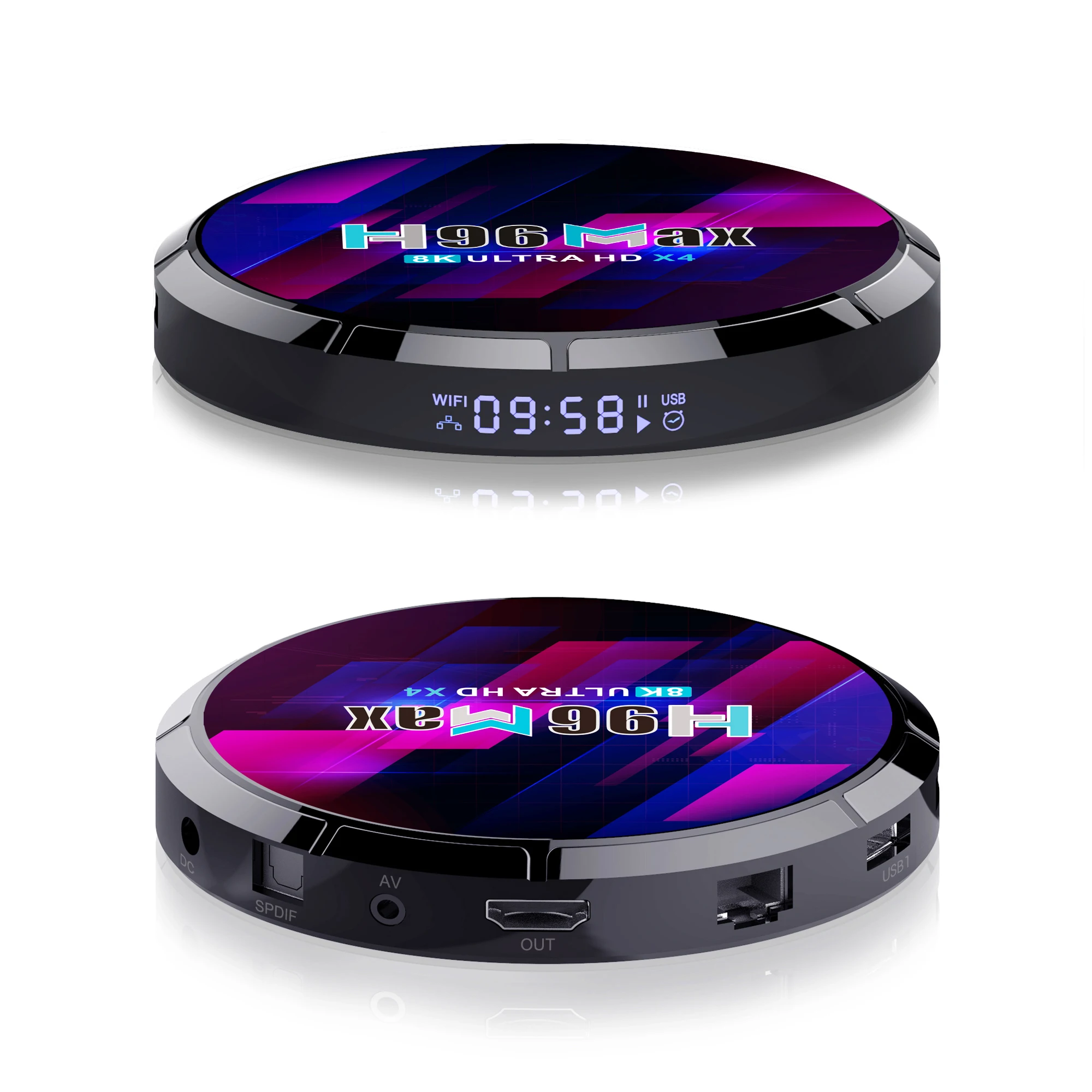 QUNSHI TECH H96 Max x4 Amlogic S905X4 Android10.0 Dual WIFI 2gb/4gb ram 16gb/32gb/64gb ROM RGB Light Android 10.0 TV Box H96max