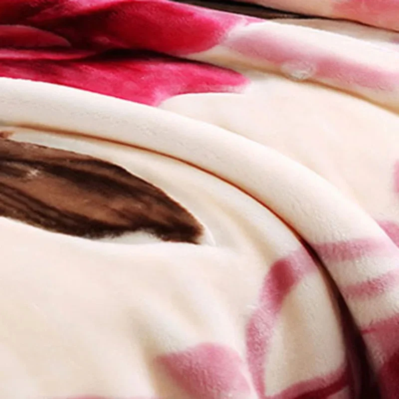 Теплое зимнее одеяло с принтом