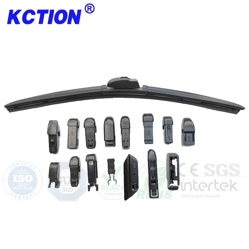 Factory Wholesale Universal New Design Multi function Wiper Blade With 16 Adapters Soft Boneless Blade Exterior Accessri