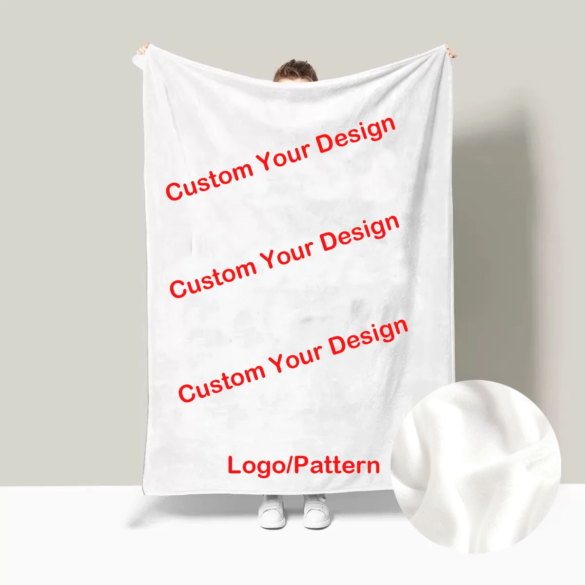 Custom Design Blanket with Flannel Fleece Soft Throw Print Logo Pattern for Winter Christmas Halloween valentines Festival Gift
