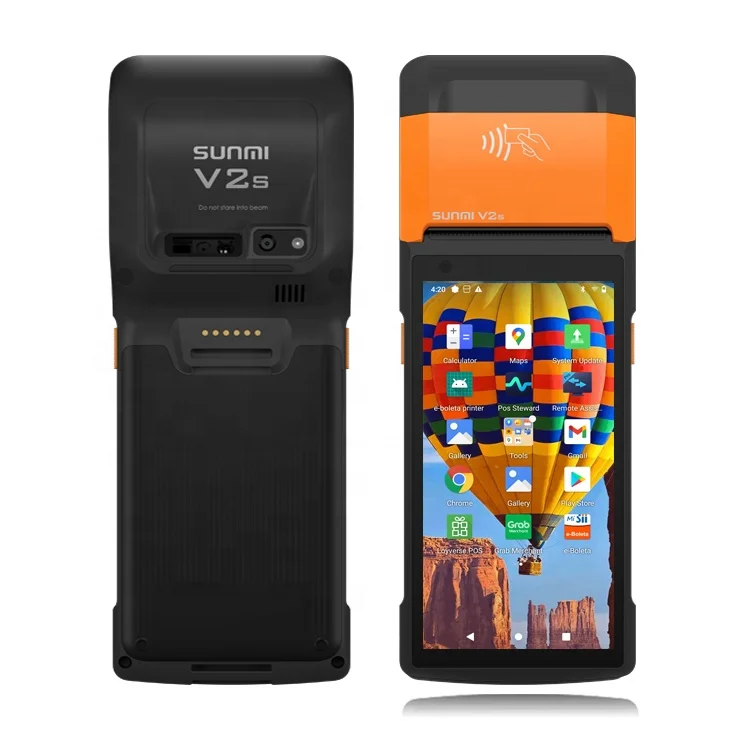 Sunmi V2s Pos Terminal NFC 4G Network all in one handheld Pos machine restaurant point of sale Android 11 POS Systems