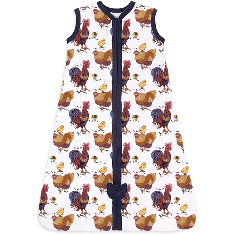 OEM Custom 100% Organic cotton Bamboo Wearable Blanket Warm Soft baby sleeping Suit Zip Up Sleeping Bag Sack